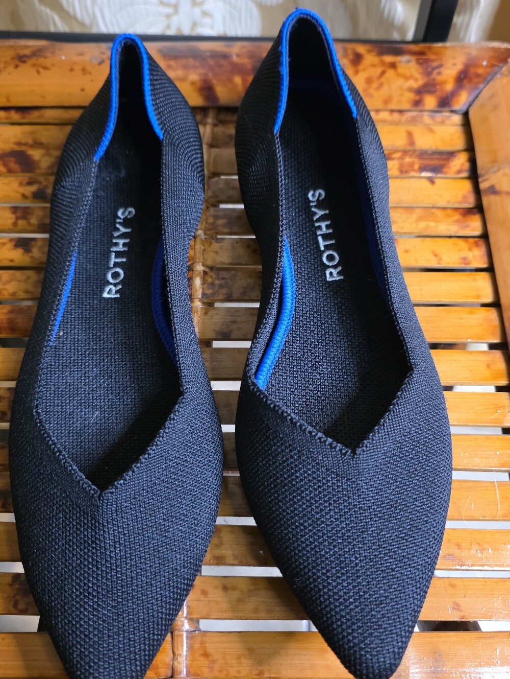 Rothy's Women Closed Toe Flats Black Sz 7.5